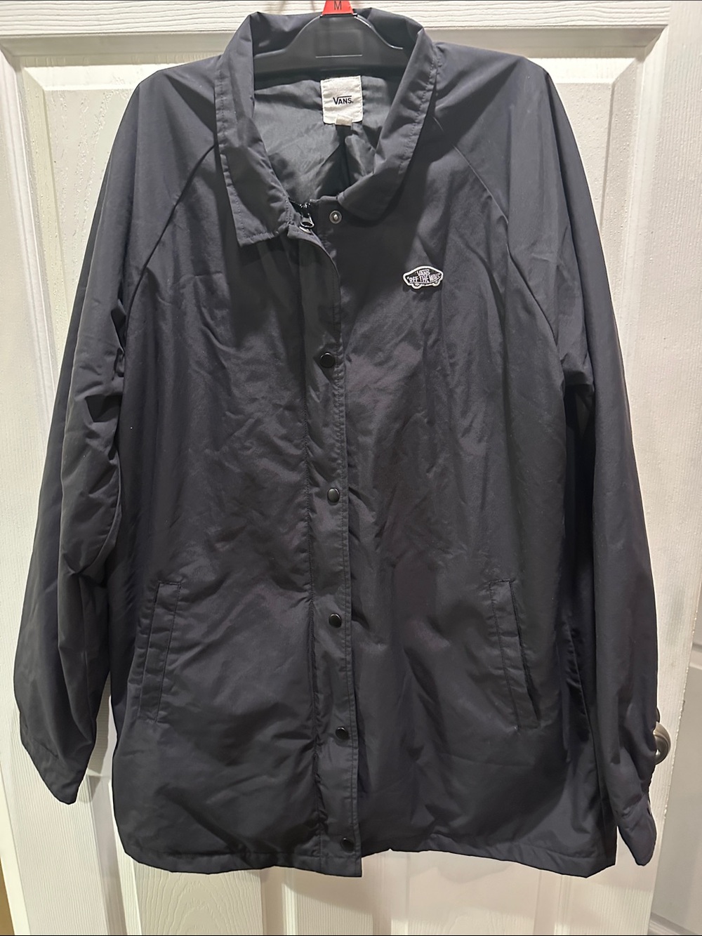 Vans Black Utility Coach Jacket with Logo Patch